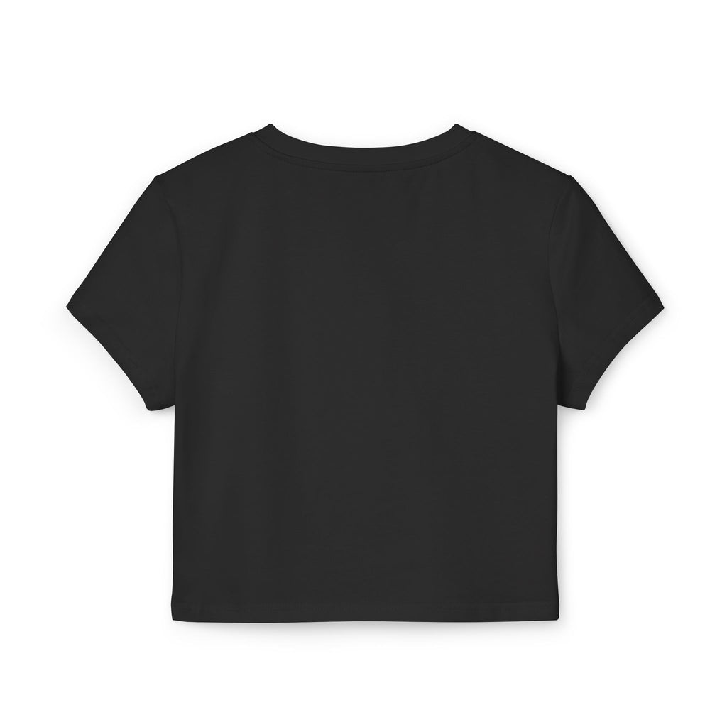 Cartoon Sad Face with Cap Baby Tee | Cute Character Crop Top