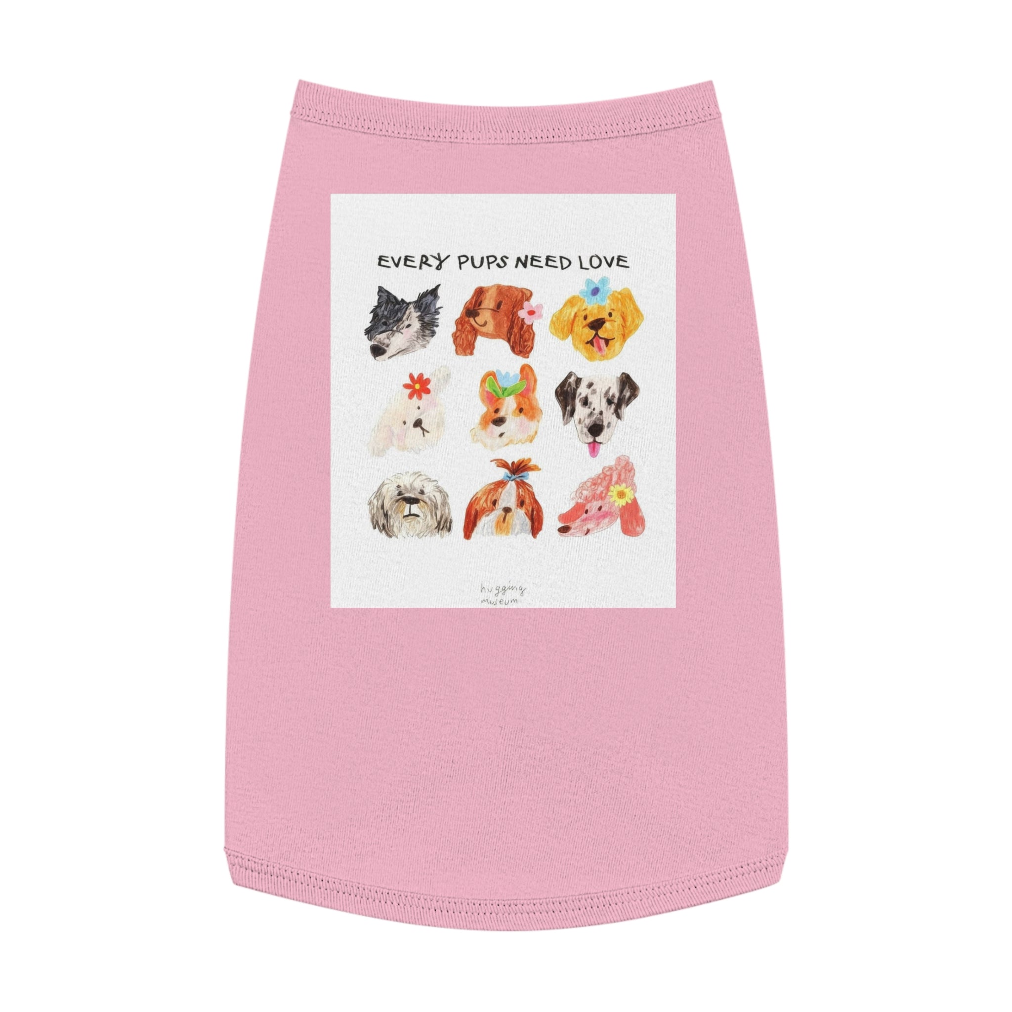 Pet Tank Top — "Every Pups Need Love" Cute Puppy Faces Dog Tank