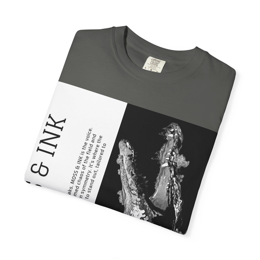 Moss & Ink Floral Croc Graphic T-shirt | Botanical Crocodile Illustration