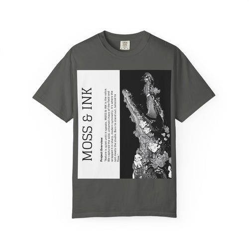 Moss & Ink Floral Croc Graphic T-shirt | Botanical Crocodile Illustration