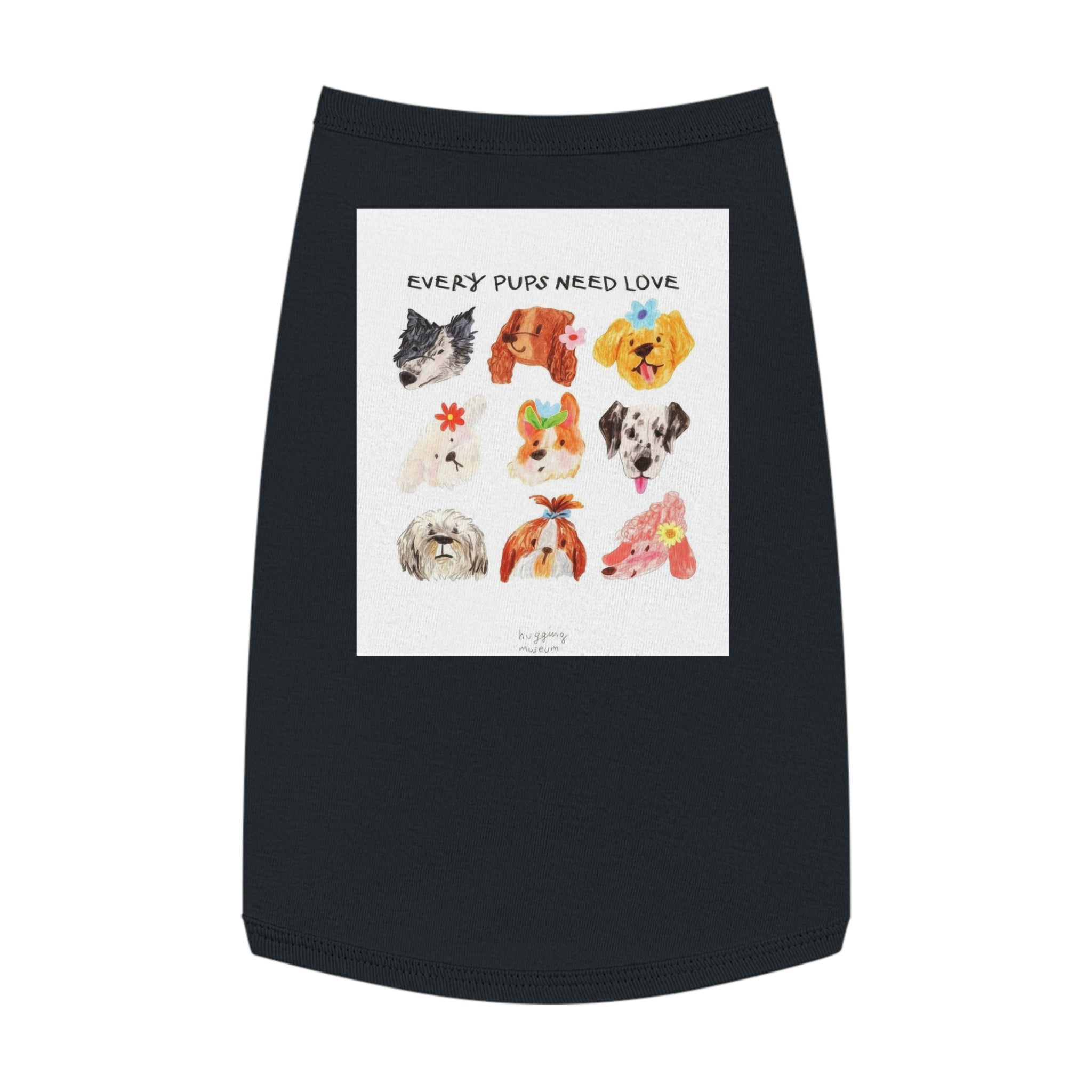 Pet Tank Top — "Every Pups Need Love" Cute Puppy Faces Dog Tank