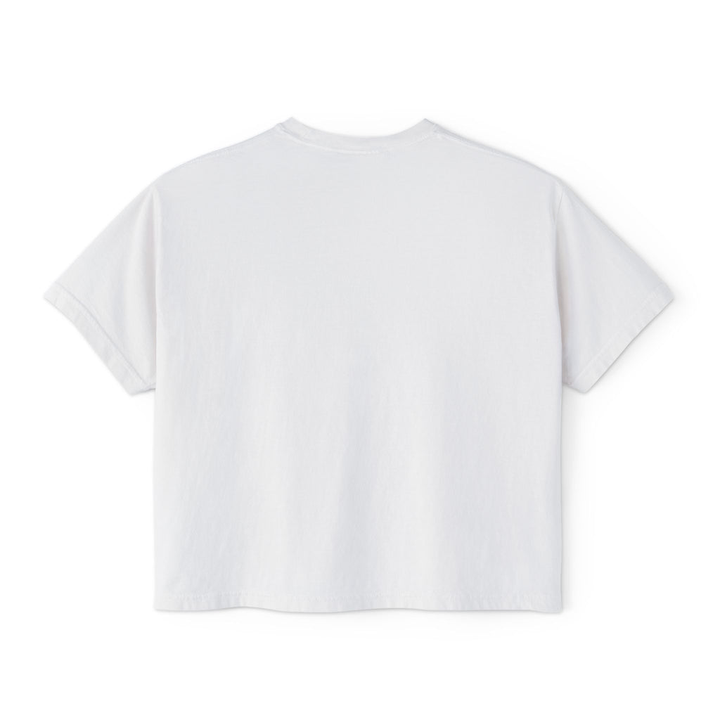 Don't Worry, Eat Cake Women's Boxy Tee — Cute Dessert Graphic T-Shirt
