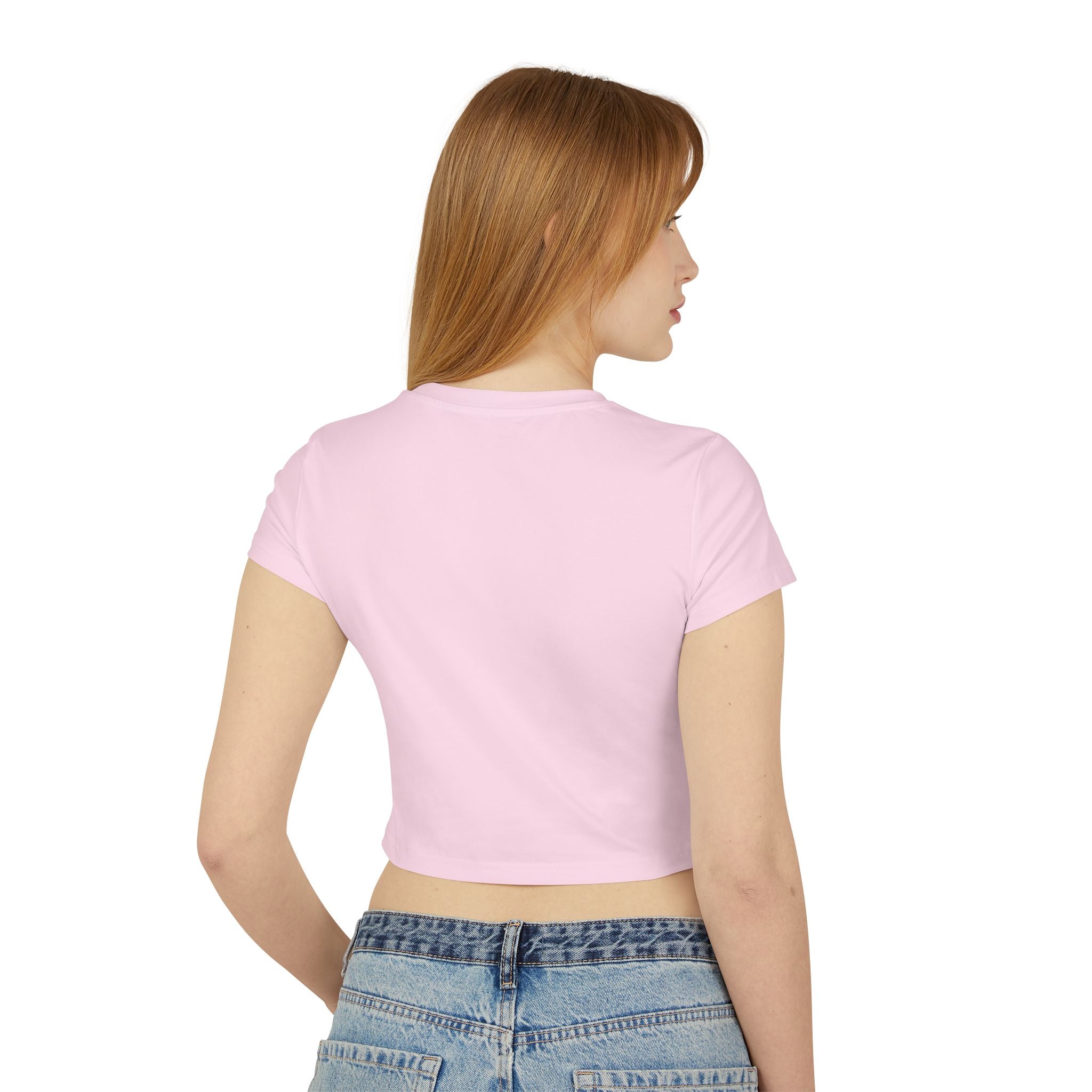 Cartoon Sad Face with Cap Baby Tee | Cute Character Crop Top