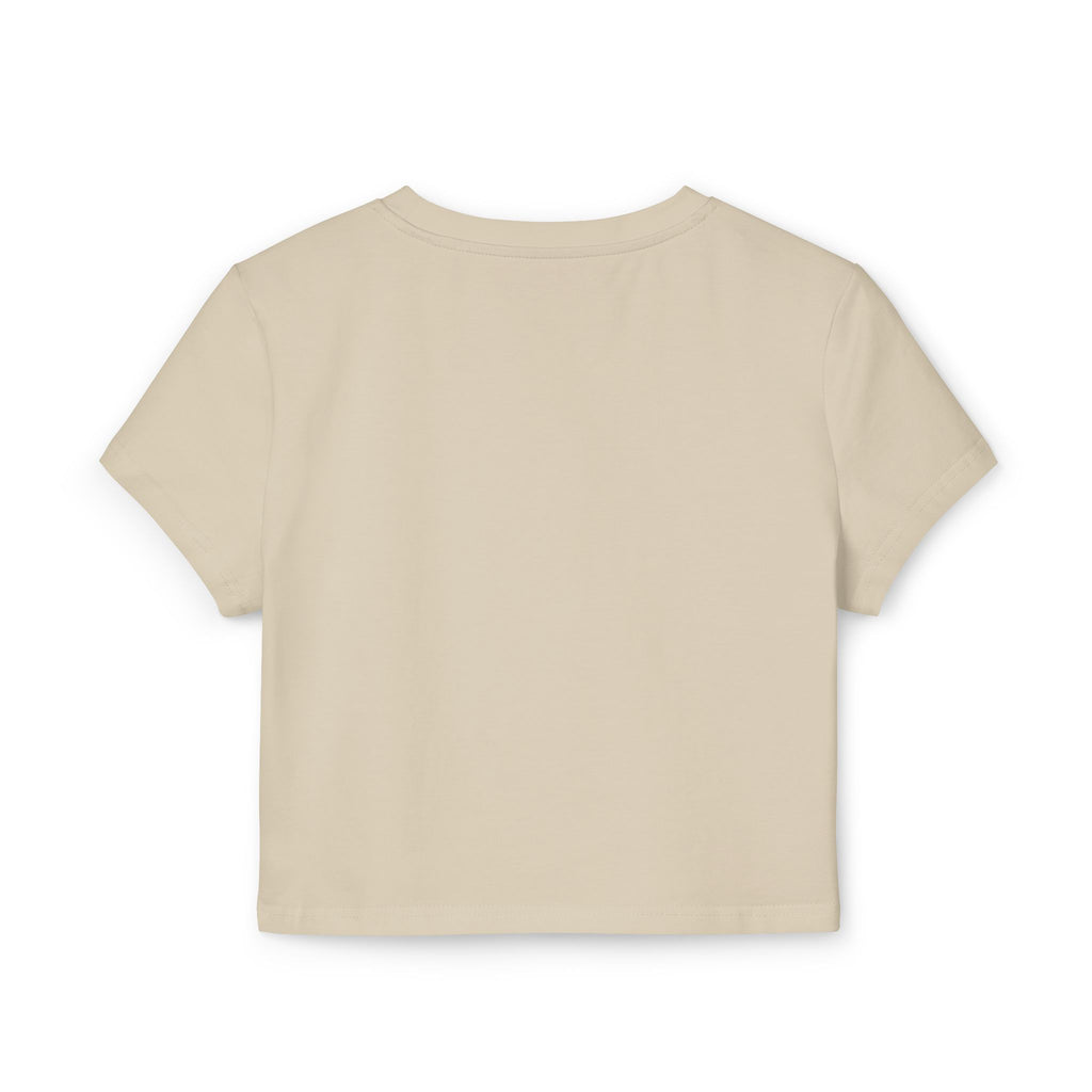 Cartoon Sad Face with Cap Baby Tee | Cute Character Crop Top