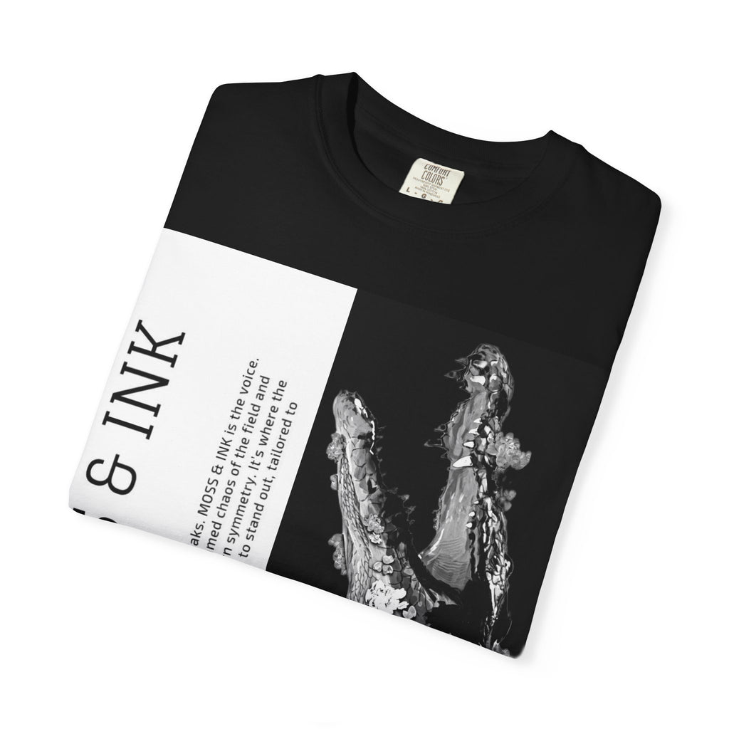 Moss & Ink Floral Croc Graphic T-shirt | Botanical Crocodile Illustration