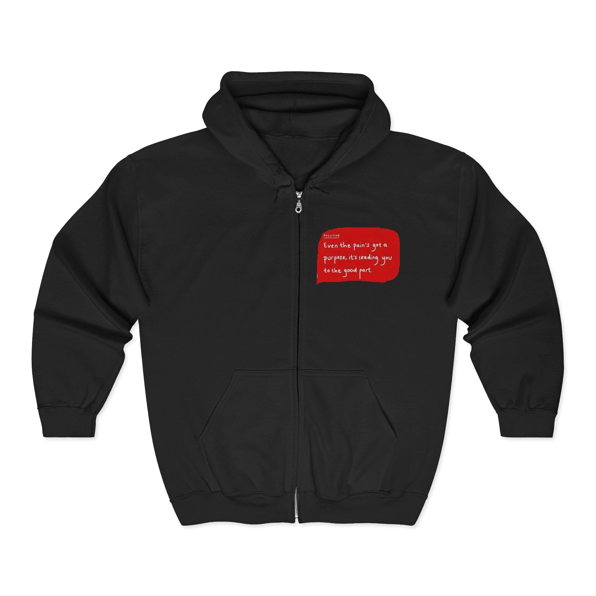 Close-Up Painted Eye Hoodie | Full Zip Hooded Sweatshirt