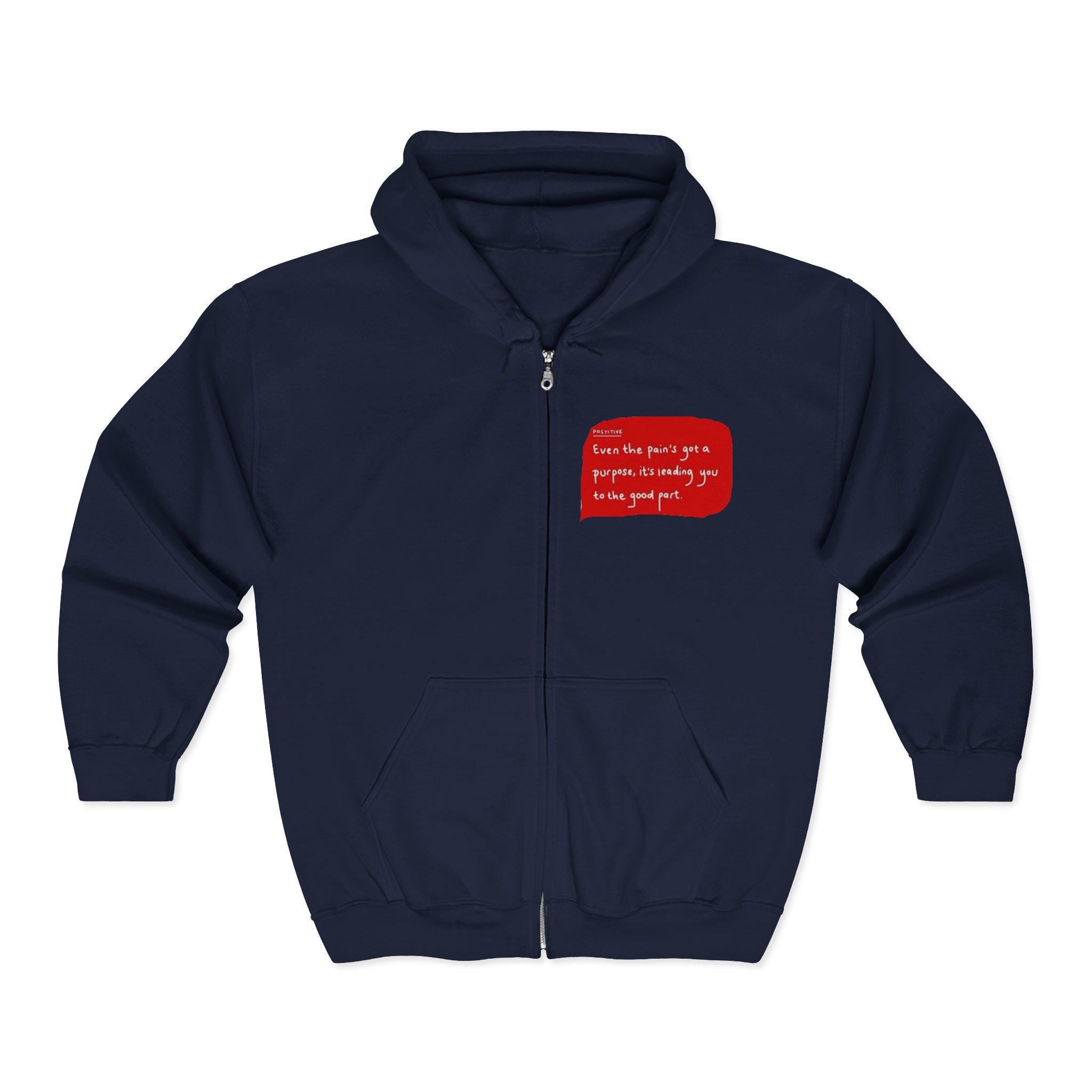 Close-Up Painted Eye Hoodie | Full Zip Hooded Sweatshirt