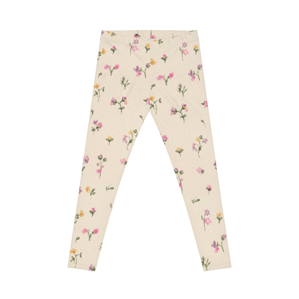 Vintage Wildflower Pattern Leggings | Floral All-Over Print