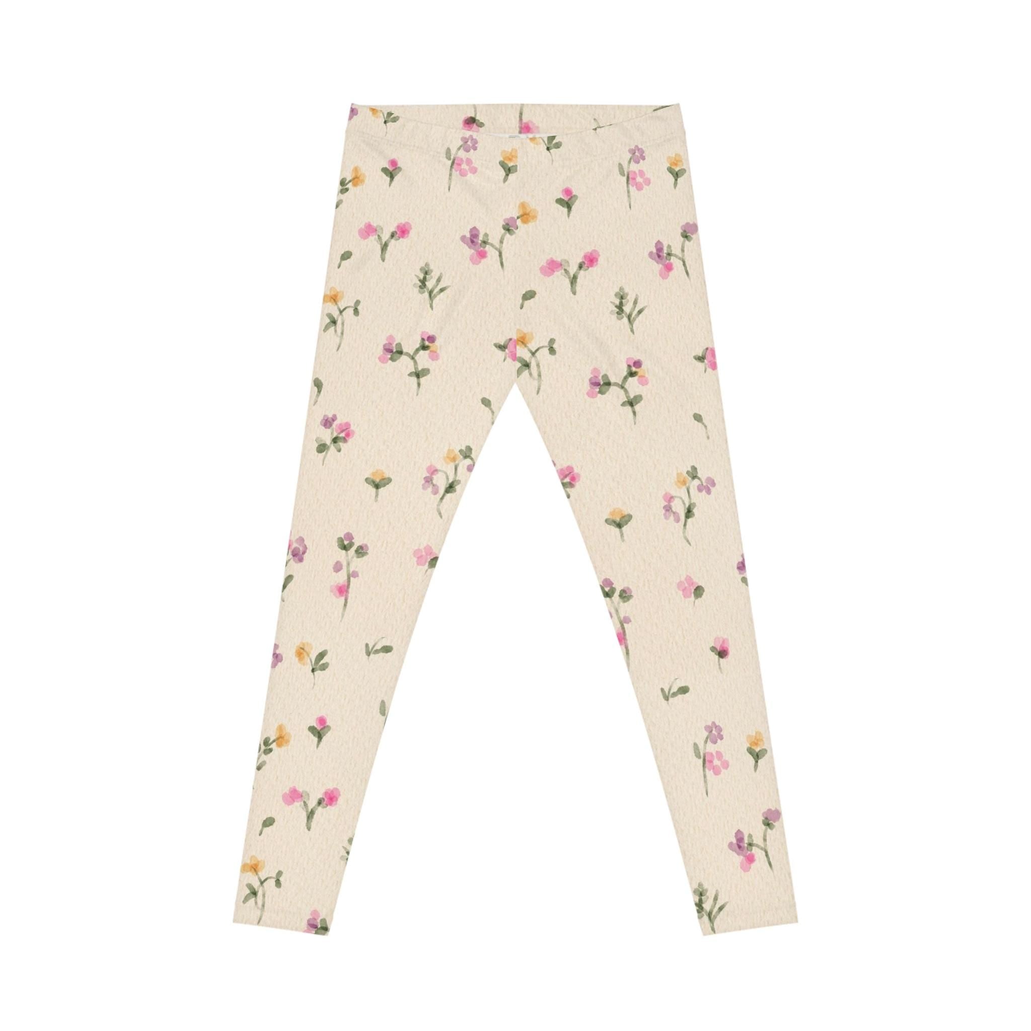 Vintage Wildflower Pattern Leggings | Floral All-Over Print