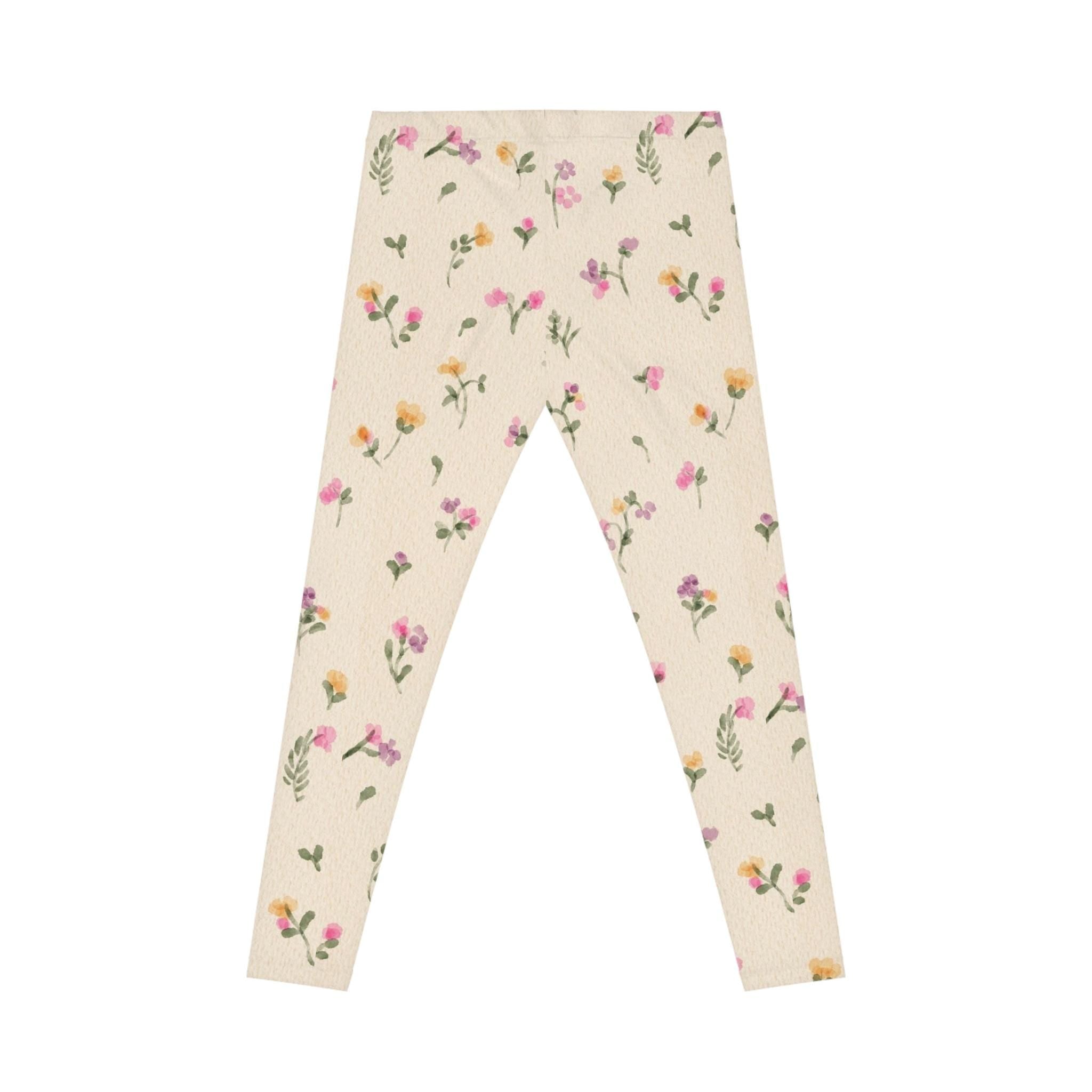Vintage Wildflower Pattern Leggings | Floral All-Over Print