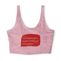 Red Speech Bubble Quote Sports Bra | Inspirational Text Crop Top