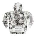 Moss & Ink Bubble Ink Pattern Hoodie | Black White Abstract Pullover