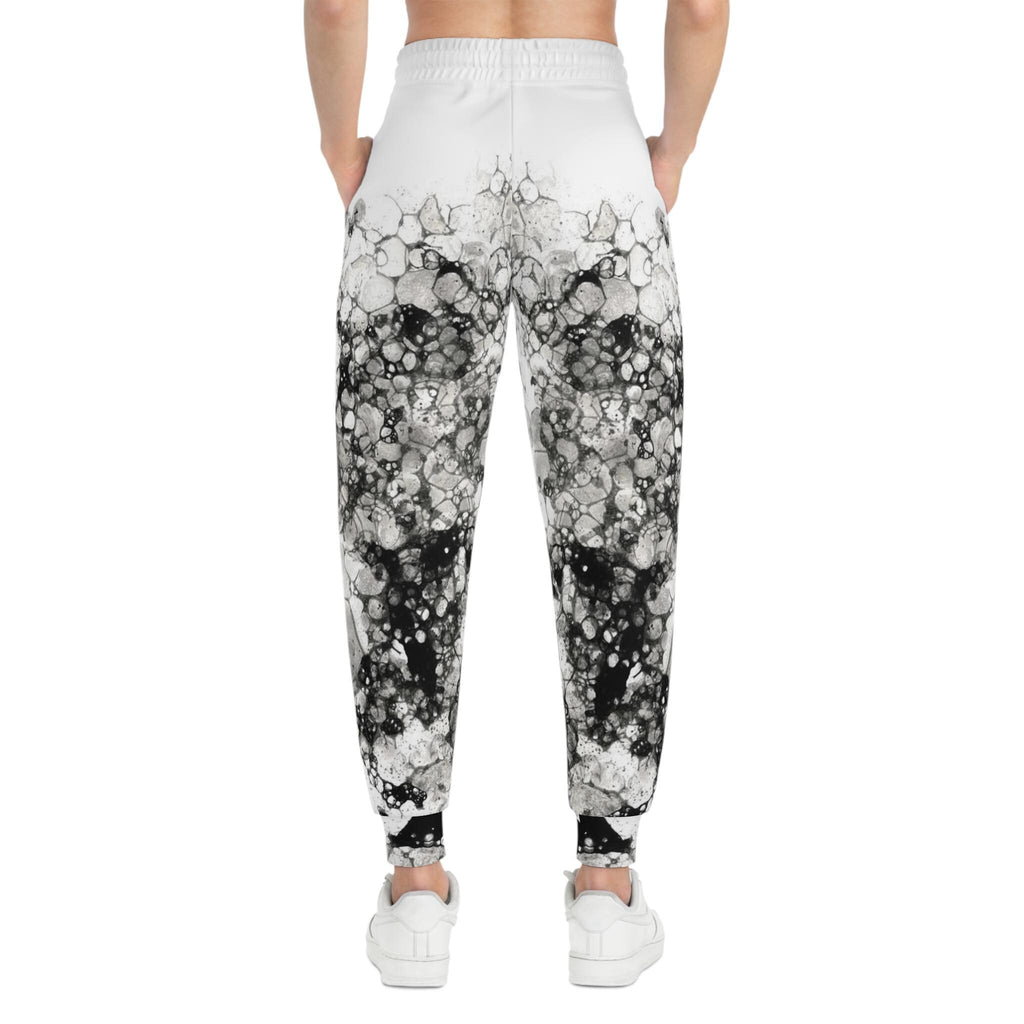 Black Marble Bubble Pattern Joggers | Athletic Joggers