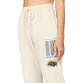 Floral Window Pane Sweatpants | Cream Fleece Joggers