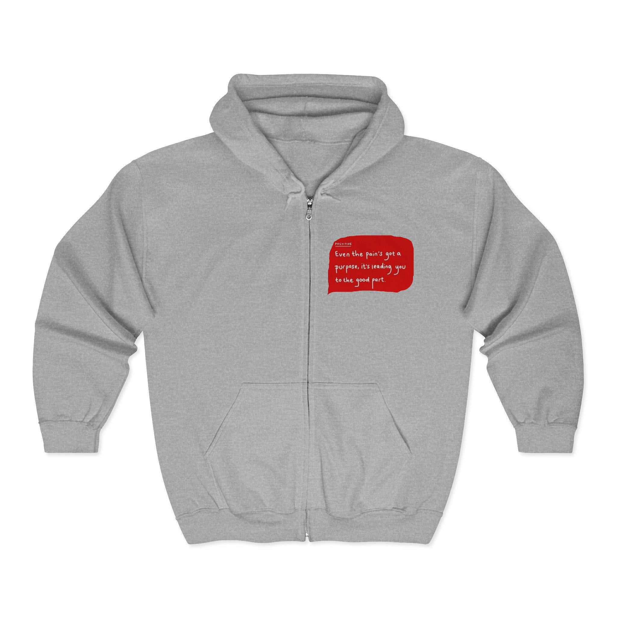 Close-Up Painted Eye Hoodie | Full Zip Hooded Sweatshirt