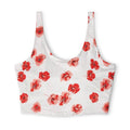 Red Watercolor Poppies Sports Bra | Floral Activewear, All-Over Print