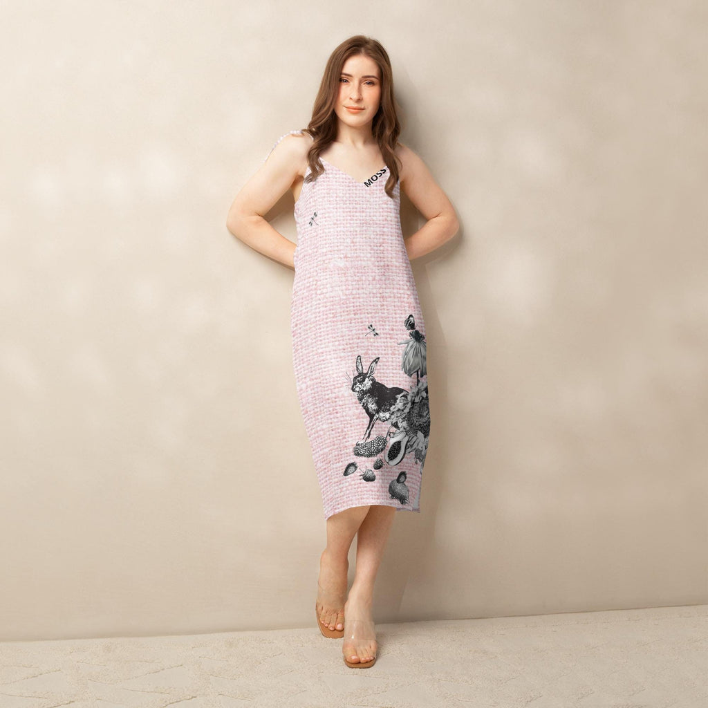 Tie-strap midi dress