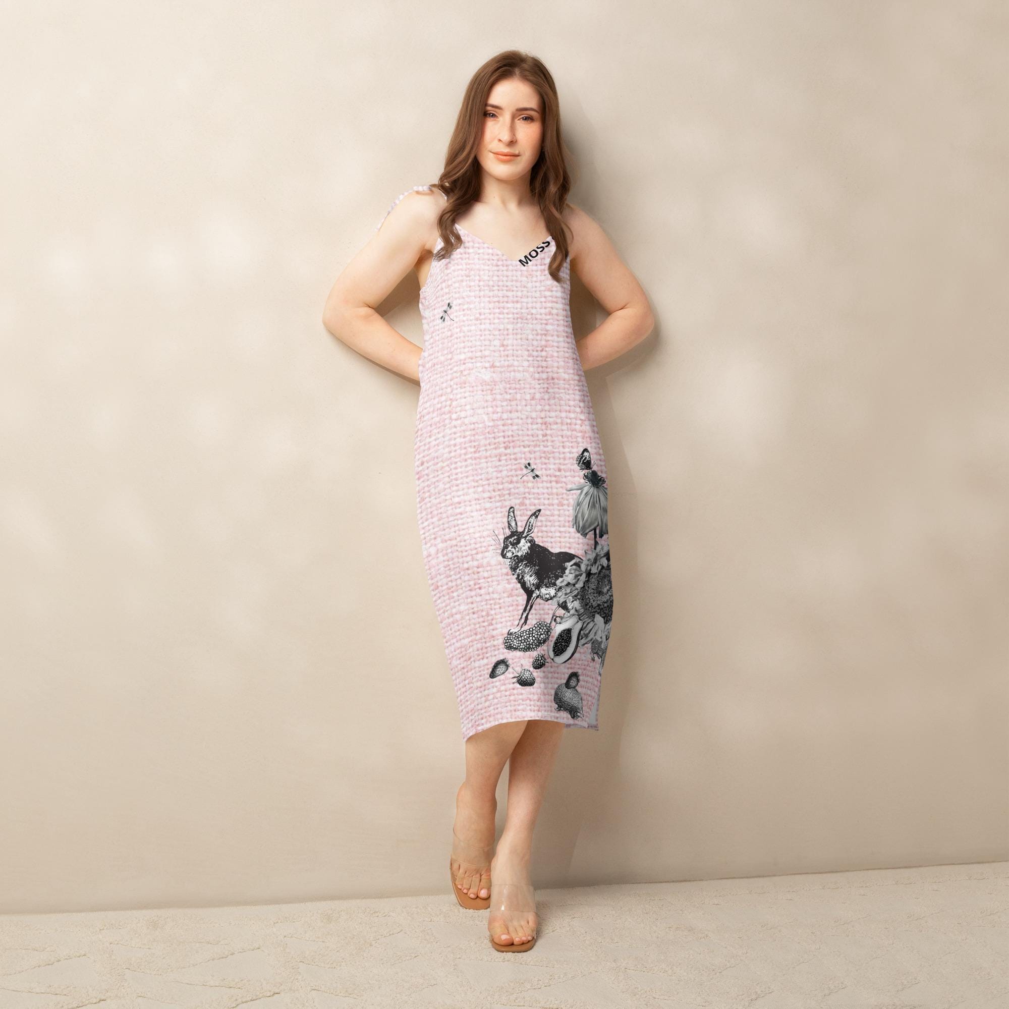 Tie-strap midi dress