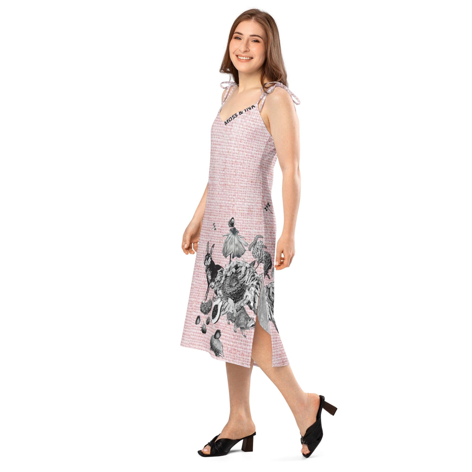 Tie-strap midi dress