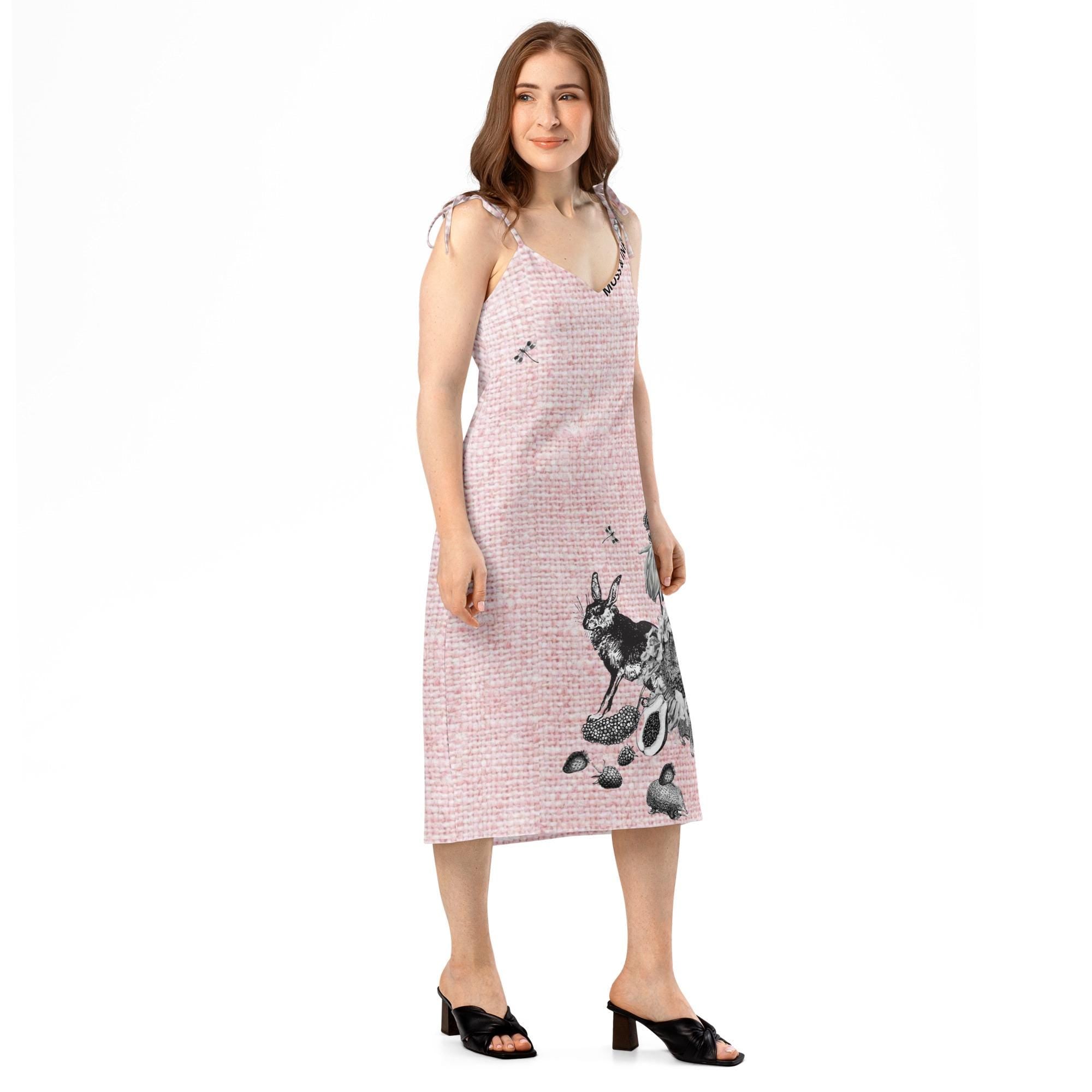 Tie-strap midi dress