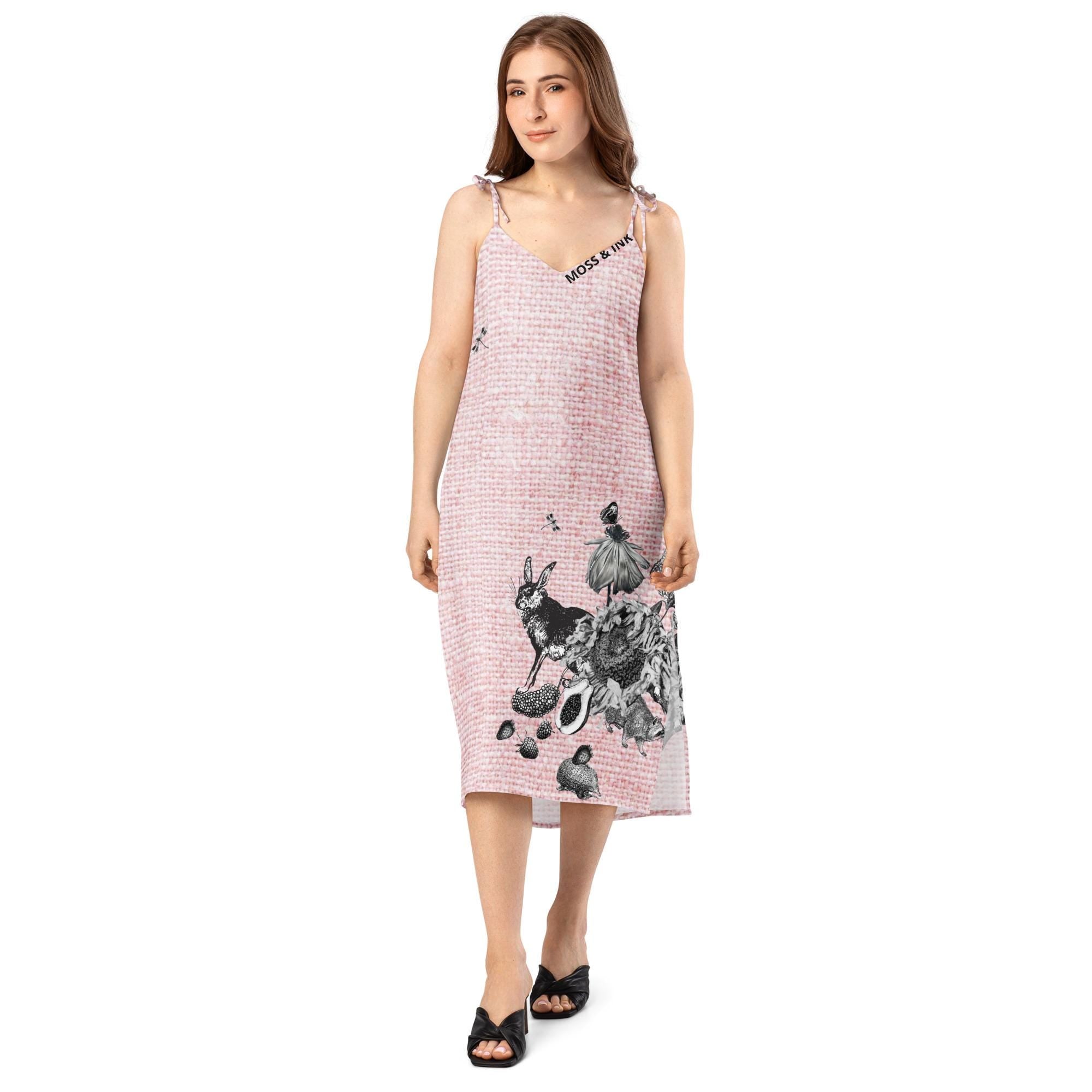 Tie-strap midi dress