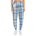 Blue Plaid Joggers | Light Blue Tartan Athletic Joggers
