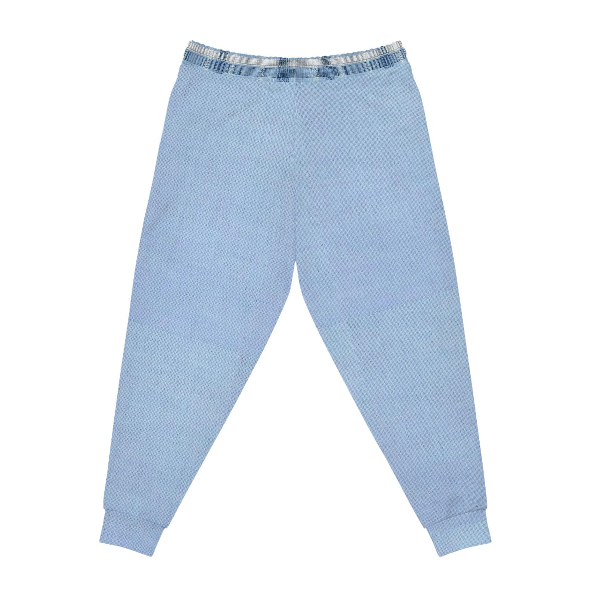 1. Blue Plaid Joggers | Light Blue Tartan Athletic Joggers