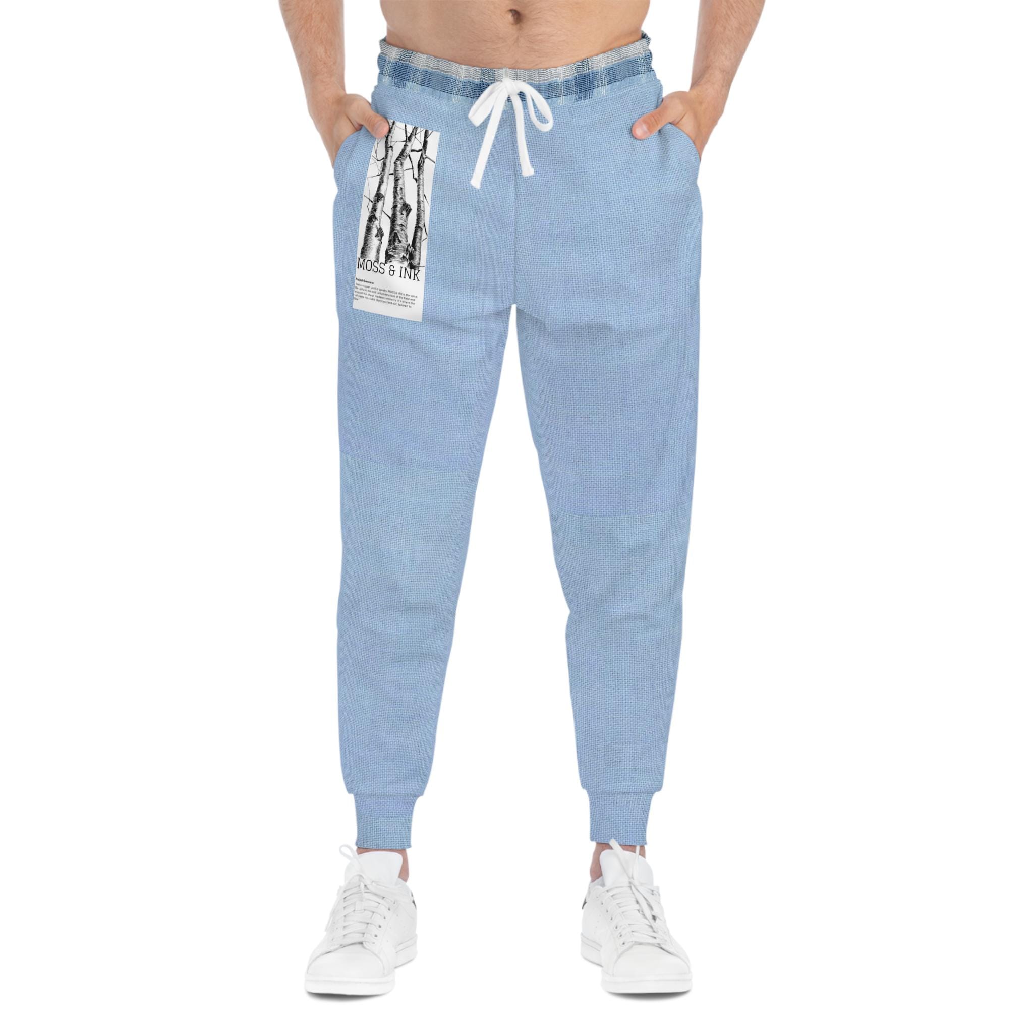 1. Blue Plaid Joggers | Light Blue Tartan Athletic Joggers