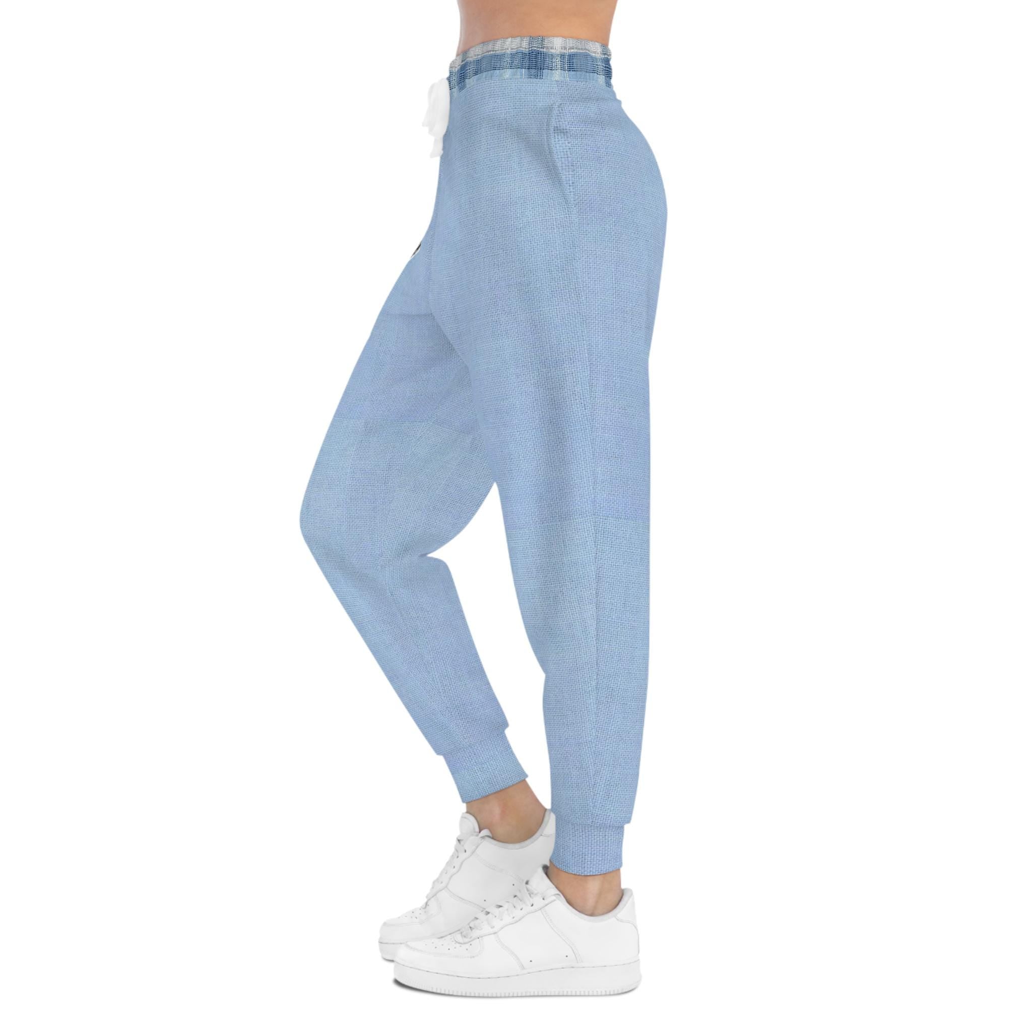 1. Blue Plaid Joggers | Light Blue Tartan Athletic Joggers