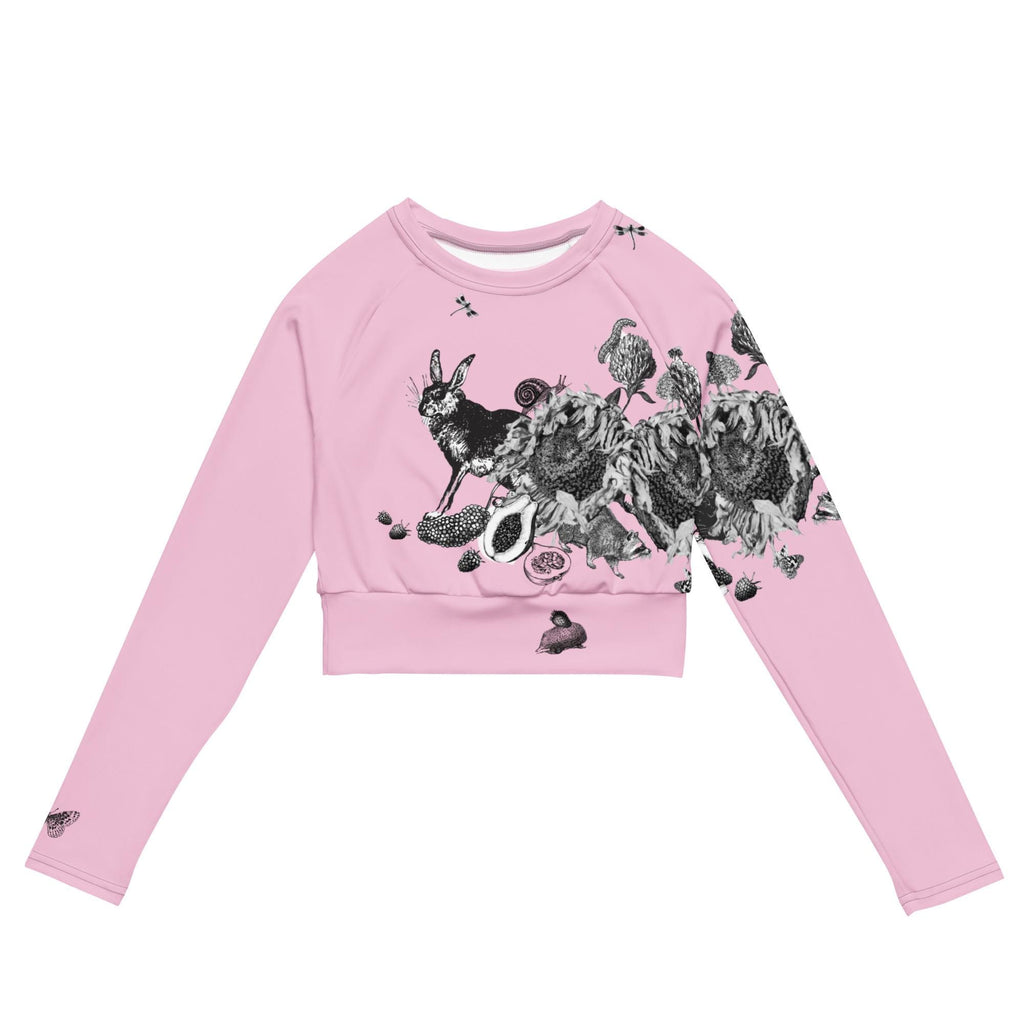 Recycled long-sleeve crop top