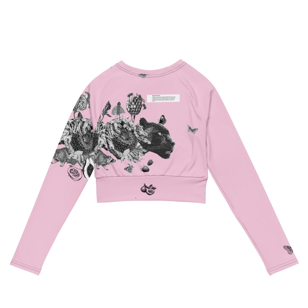 Recycled long-sleeve crop top