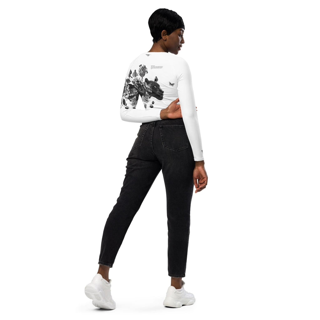 Recycled long-sleeve crop top