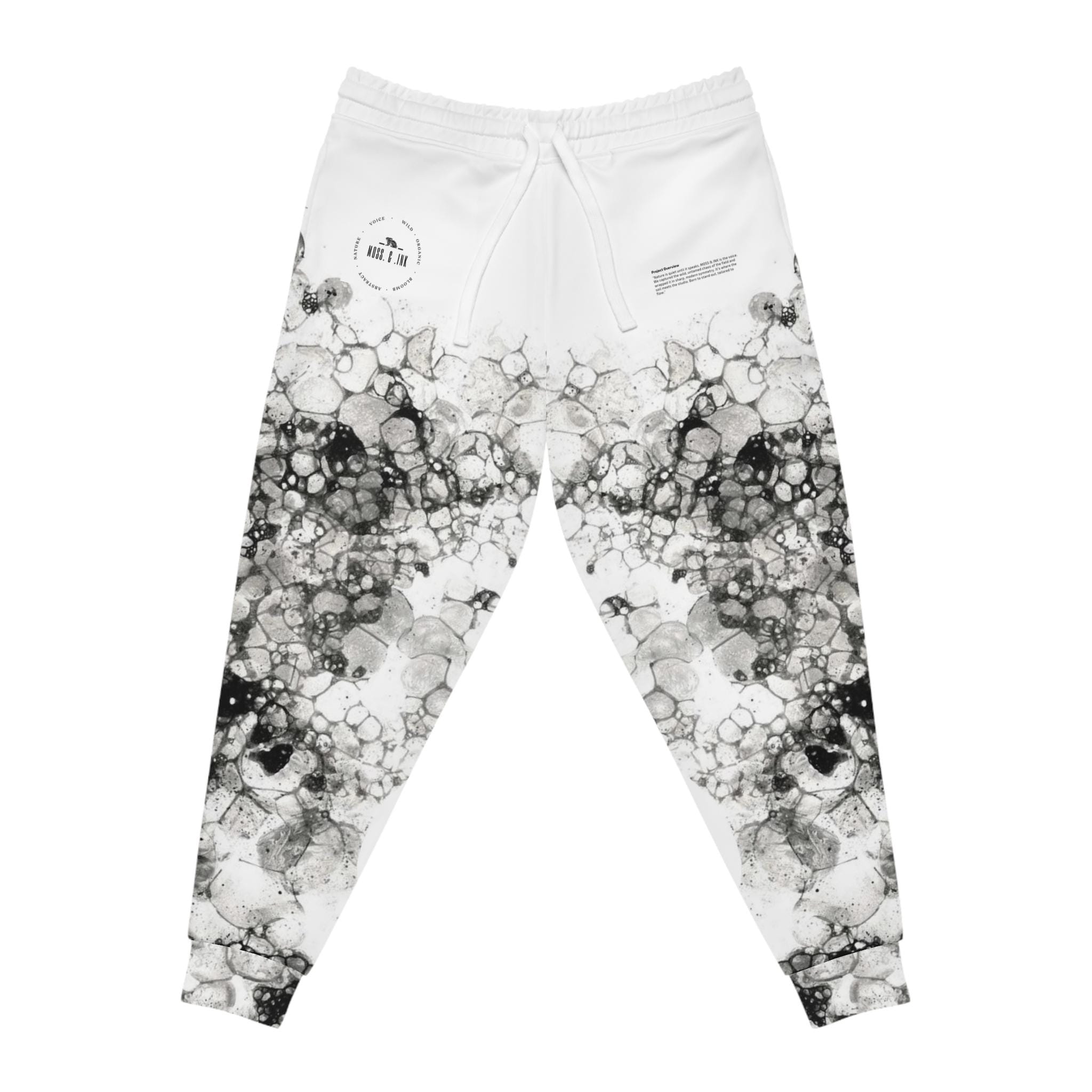 Black Marble Bubble Pattern Joggers | Athletic Joggers