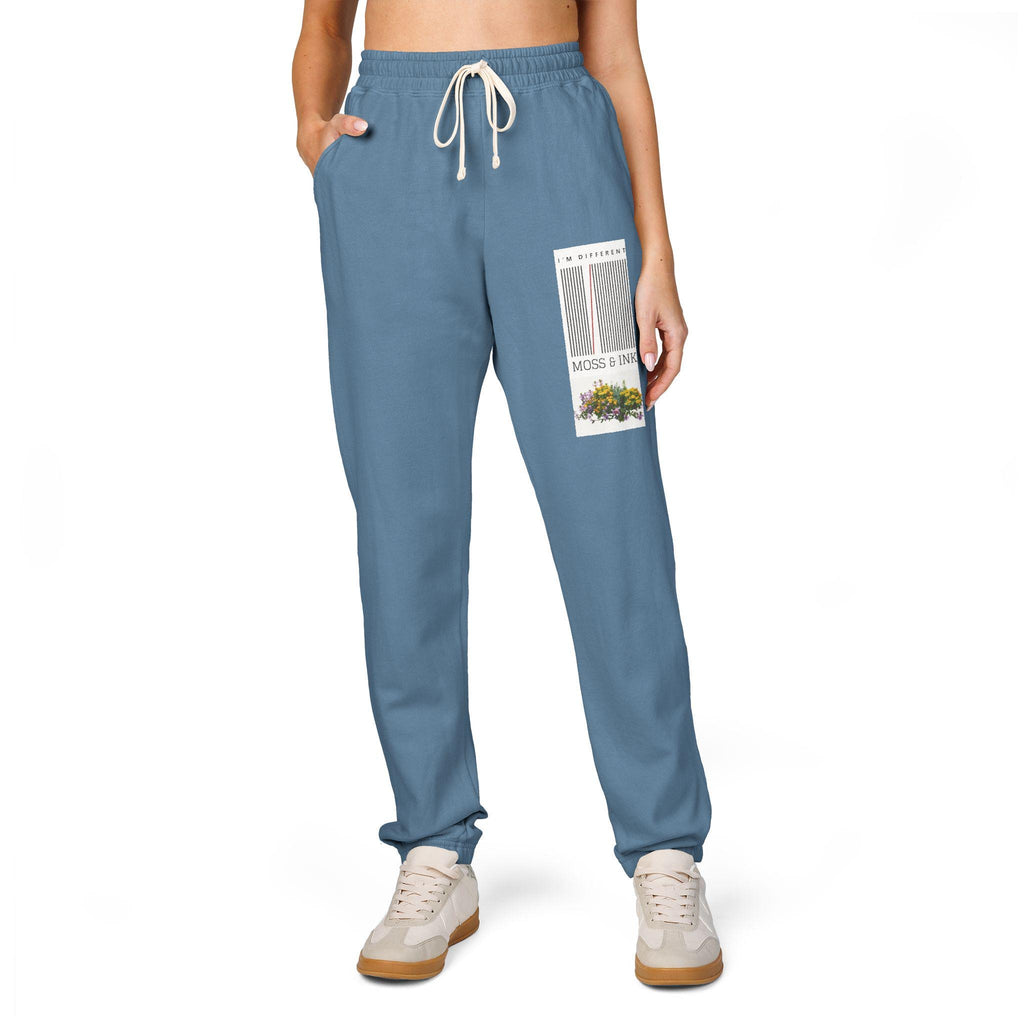 Floral Window Pane Sweatpants | Cream Fleece Joggers