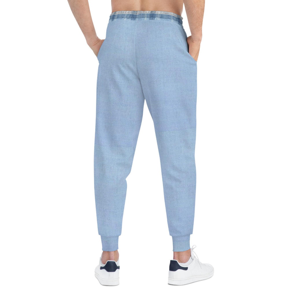1. Blue Plaid Joggers | Light Blue Tartan Athletic Joggers