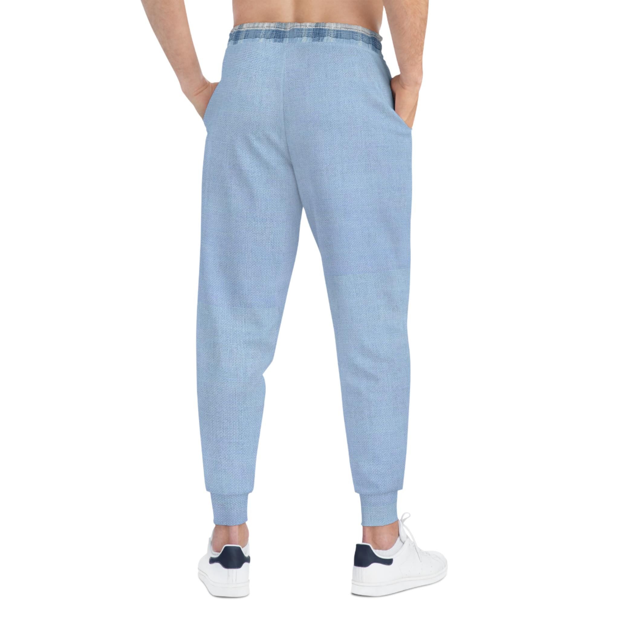1. Blue Plaid Joggers | Light Blue Tartan Athletic Joggers