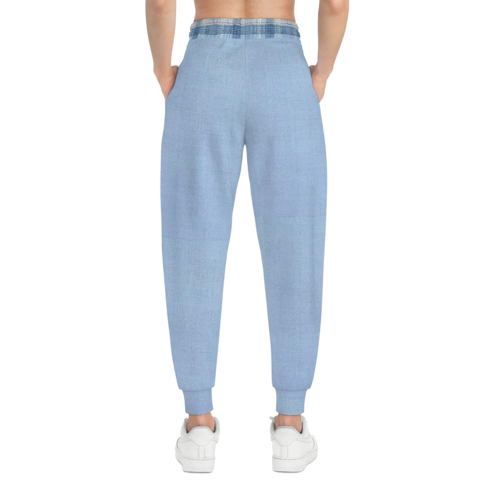 1. Blue Plaid Joggers | Light Blue Tartan Athletic Joggers