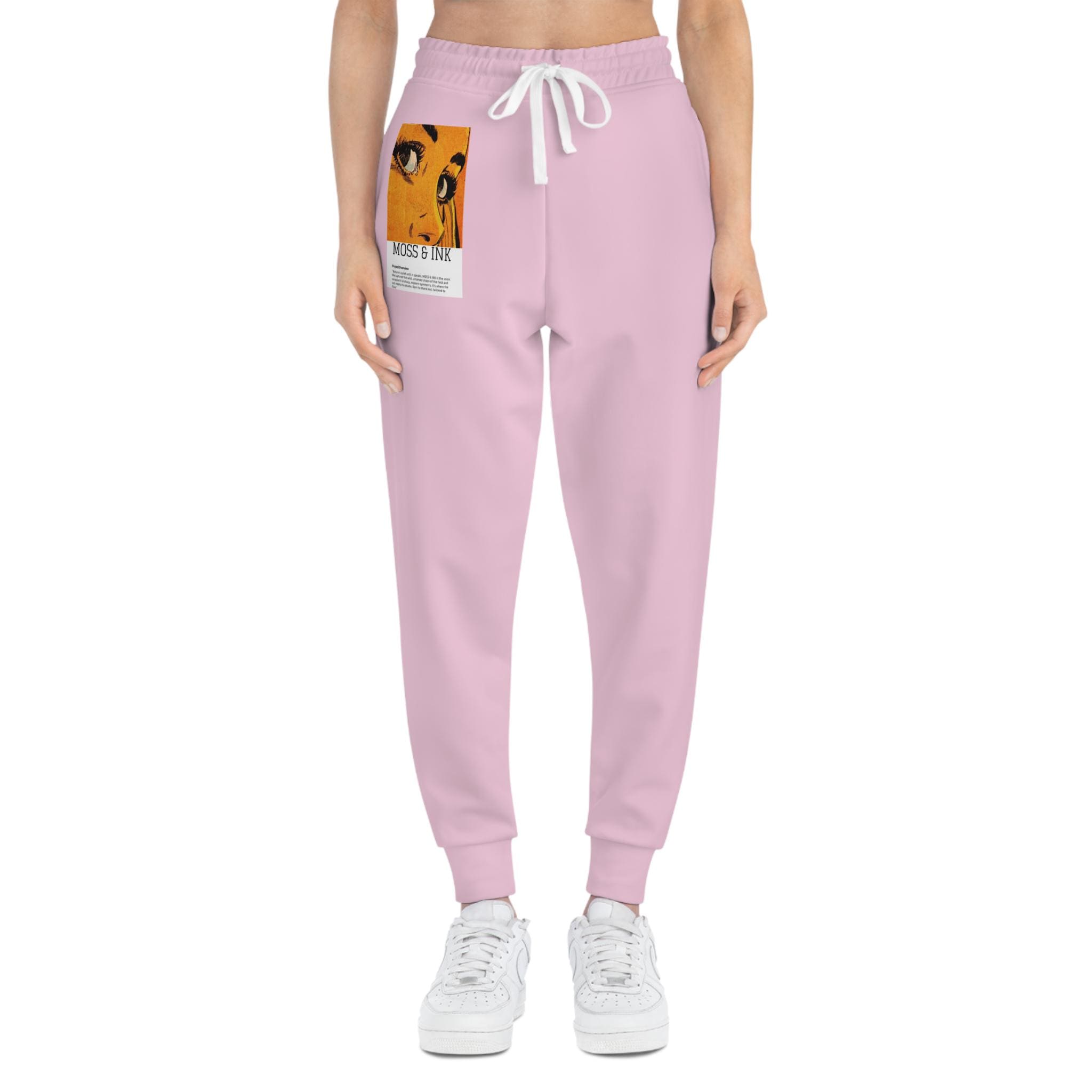 Crying Eye Collage Joggers | Pink Athletic Sweatpants